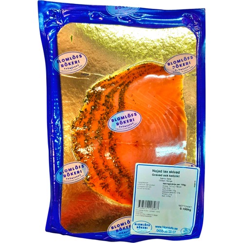 Lax Najad Skivad Gravad & Kallrökt 100g Blomlöfs Rökeri
