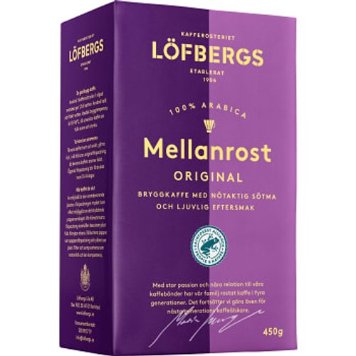 Bryggkaffe Mellanrost 450g Löfbergs