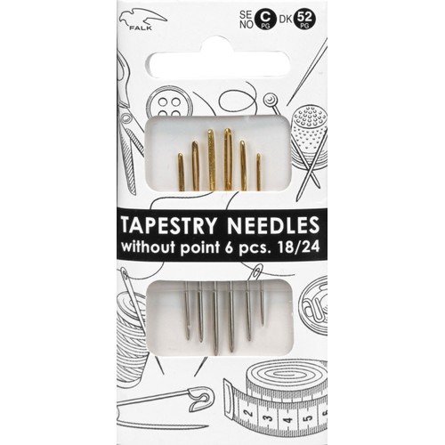 Tapisserinål utan spets 18/24 6-pack