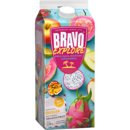 Juice Brasilien Äpple Drakfrukt Guava Lime 1750ml Bravo