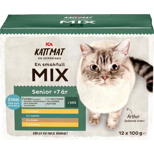 Kattmat Senior mix i sås 12-p ICA
