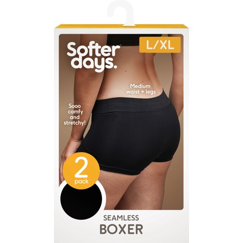 Boxer seamless L/XL 2p svart Softer Days