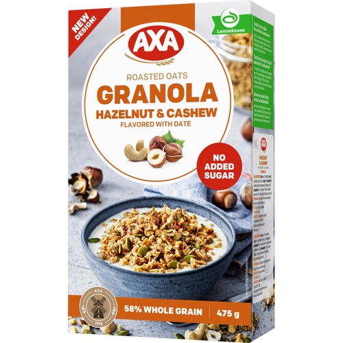 Granola Hazelnut & Cashew 475g AXA