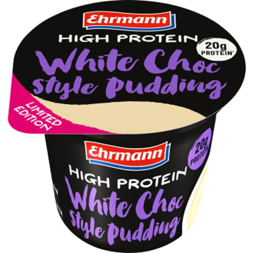 Proteinpudding Vit choklad 2,1% 200g Ehrmann