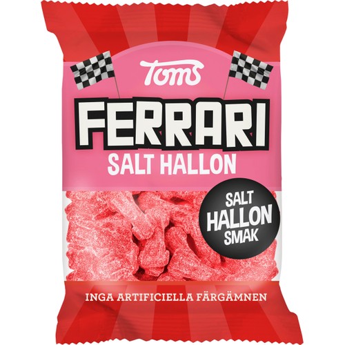 Godis Ferrari Salt hallon 120g Toms