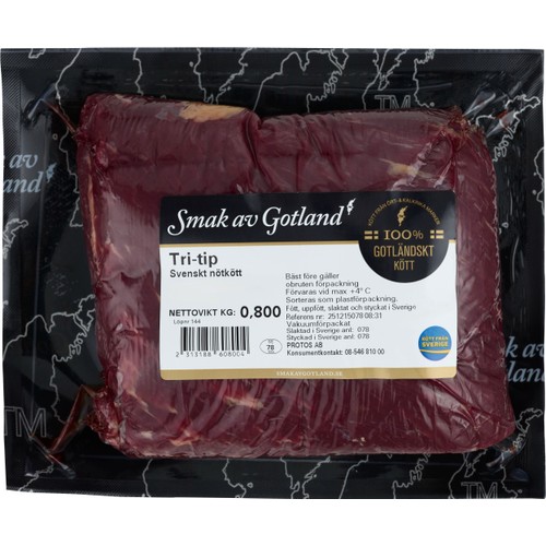 Tri-Tip Nötkött Färsk ca 800g Smak av Gotland