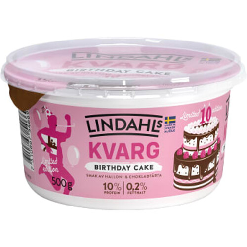 Kvarg Birthday Cake 0,2% 500g Lindahls