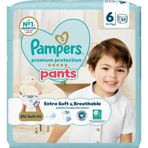 Byxblöjor Premium Protection Pants Strl 6 13-19kg 27p Pampers