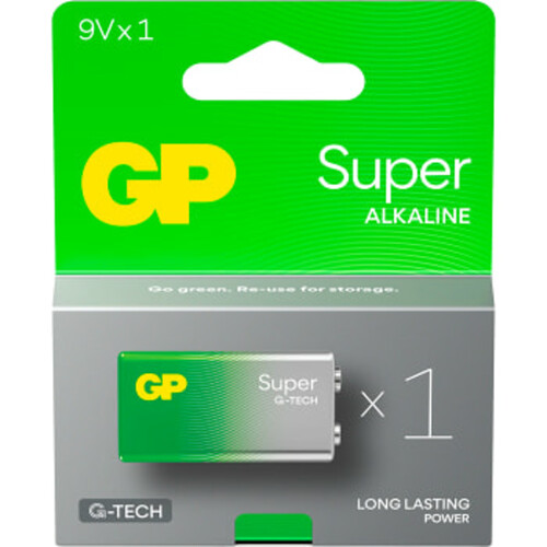 Batteri GP Super Alkaline 9V/6LF22 1st GP