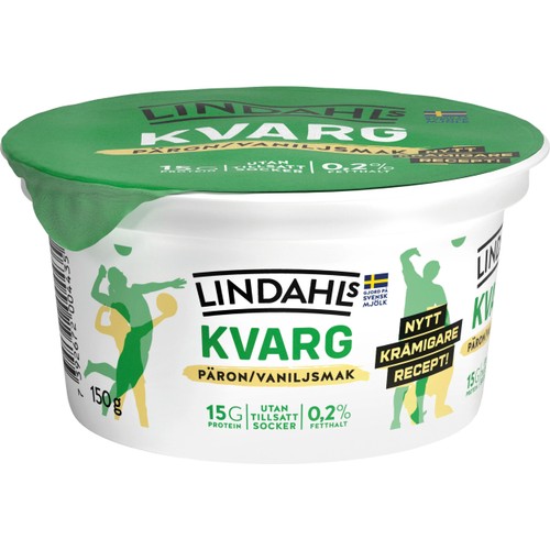 Kvarg Päron Vanilj 0,2% 150g Lindahls