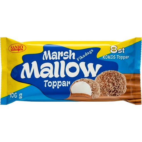 Skumtoppar Marsh Mallow 106g Sanjo