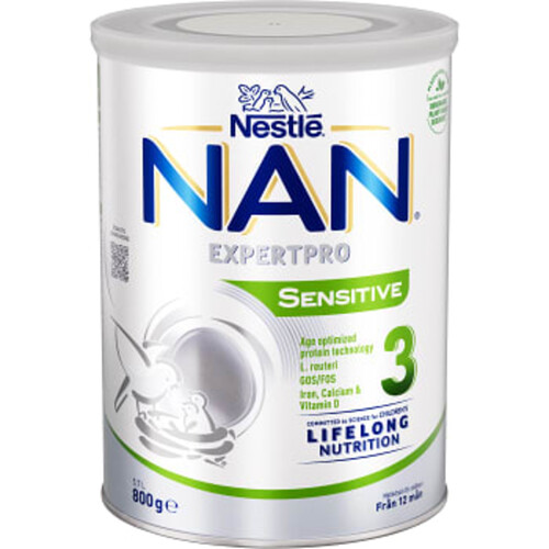 Mjölkersättning NAN Sensitive 3 12 mån 800g Nestle