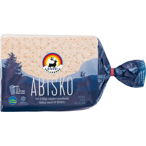 Tunnbröd Abisko Mjölkfri 8-p 360g Polarbröd