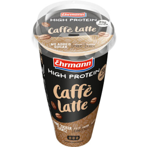Iskaffe Protein Caffè Latte Laktosfri 250ml Ehrmann