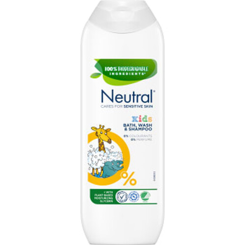 Duschtvål & shampoo 0% Kids Bad, 250ml Neutral