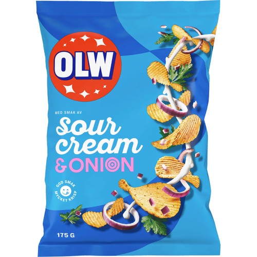 Chips Sourcream & Onion Chips 175g OLW