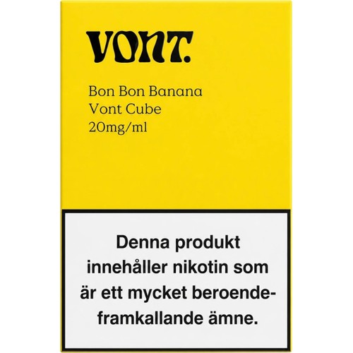 E-cigarett Engångs Bon Bon Banana 20 mg/ml 2ml Vont Cube
