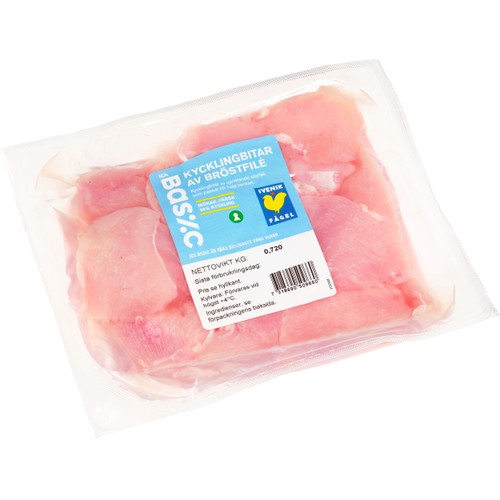 Kycklingbröstfilé Färsk Mörade i bitar 720g ICA Basic