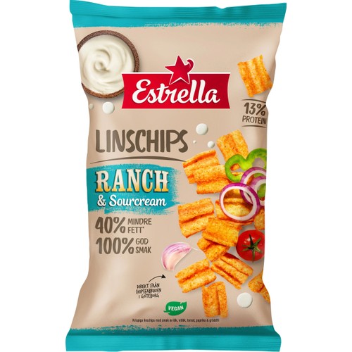 Linschips Ranch & Sourcream 110g Estrella