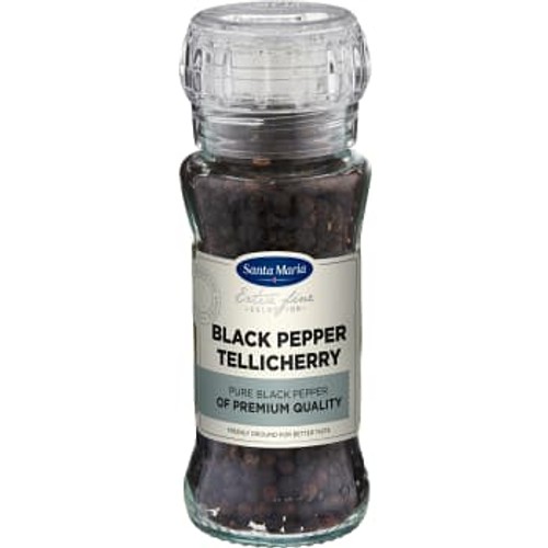 Svartpeppar Tellicherry Kvarn 70g Santa Maria