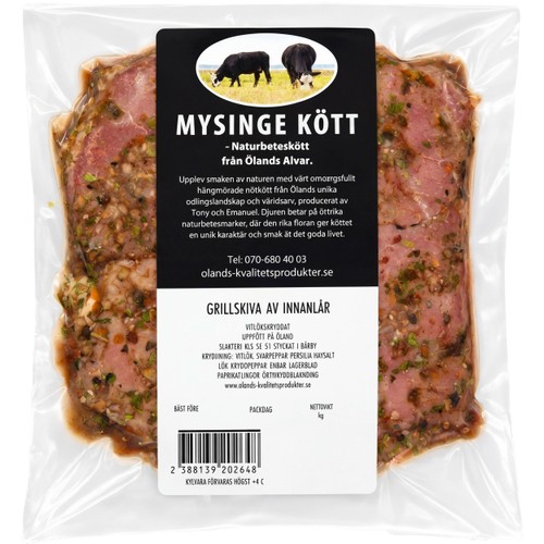 Grillskiva Av Innanlår ca 260g Mysinge Kött