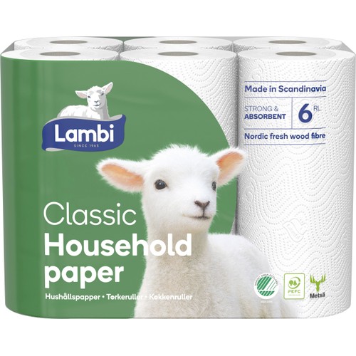 Hushållspapper Classic 6-p Lambi