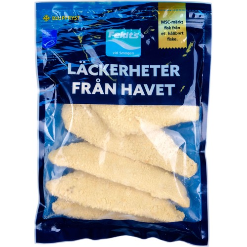 Rödspättafilé Panerad Fryst 500g Feldt's