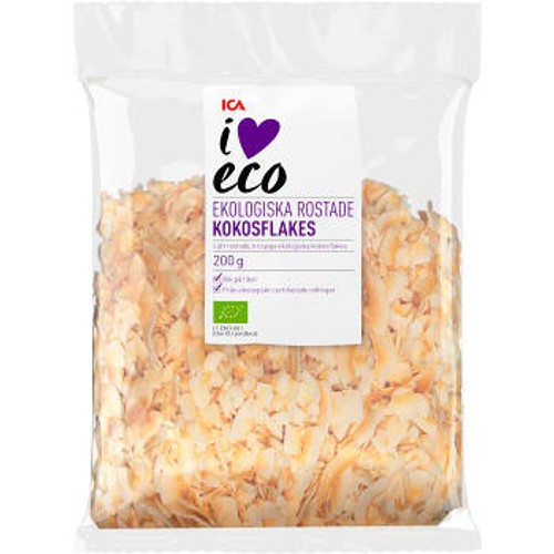 Kokosflakes Rostade Ekologiska 200g ICA I love eco