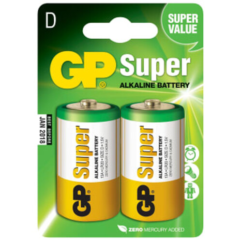 Batteri GP Super Alkaline 13A/U2 2-p Batteristen