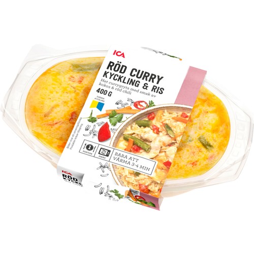 Färdigmat Röd Curry med Kyckling & Ris 400g ICA