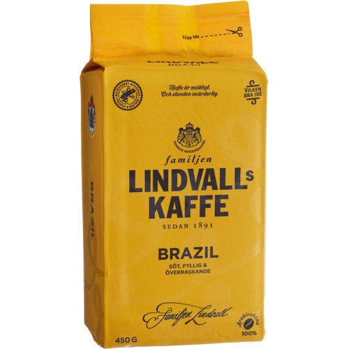 Bryggkaffe, Brazil, Mörkrost, 450g Lindvalls