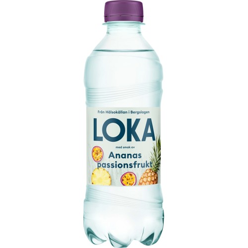 Kolsyrat Vatten Ananas Passionsfrukt 33cl Loka