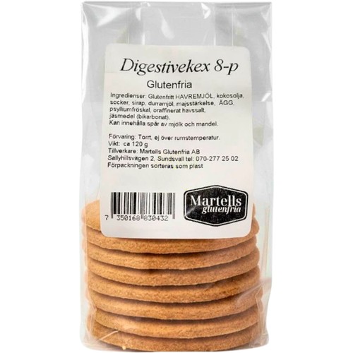 Digestivekex Glutenfria 8-pack 120g Martells Glutenfria