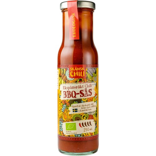 BBQ-sås Ekspånsrökt Chili Ekologisk 250ml Skånsk Chili