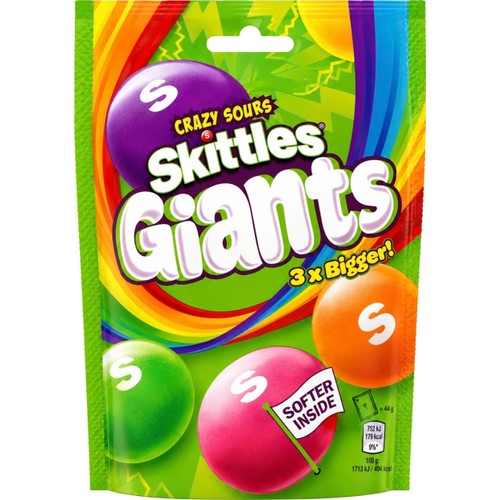Godispåse Crazy Sours Giants 132g Skittles