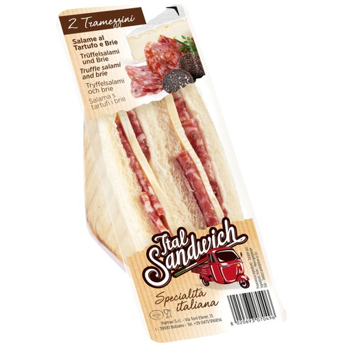 Sandwich Tryffelsalami och Brie 130g Italsandwich