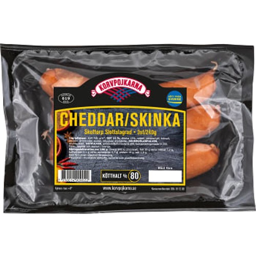 Kryddkorv Cheddar/Skinka 240g Korvpojkarna