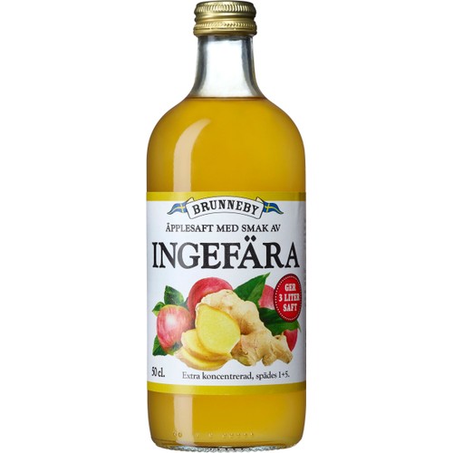 Äppelsaft Med Smak Av Ingefära 500ml Brunneby