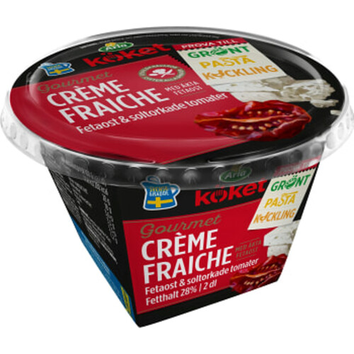 Crème fraiche Fetaost & soltorkade tomater 30% 2dl Arla Köket
