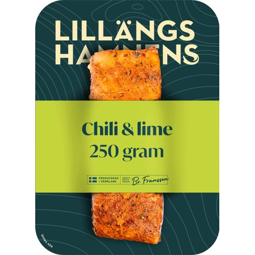 Laxfilé Chili & Limemarinerad Varmrökt 250g Lillängshamnen