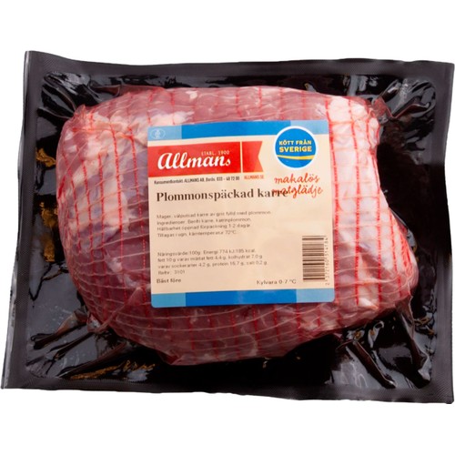 Plommonspäckad Karré ca 1300g Allmans