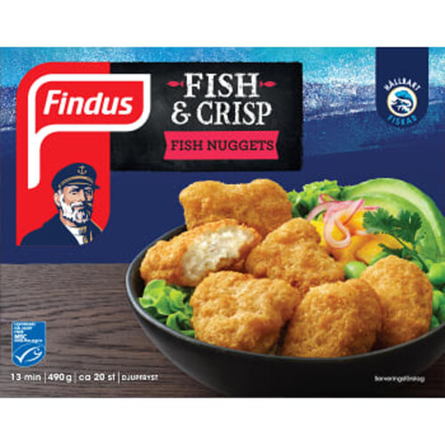 Fish & Crisp Fish Nuggets 490g Findus