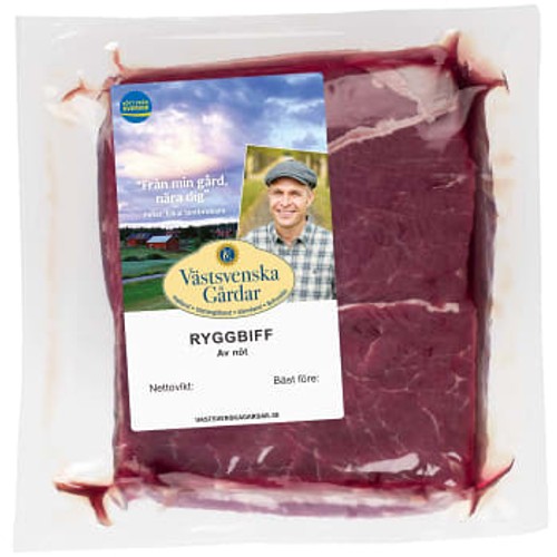 Ryggbiff i bit ca 800g Västsvenska Gårdar