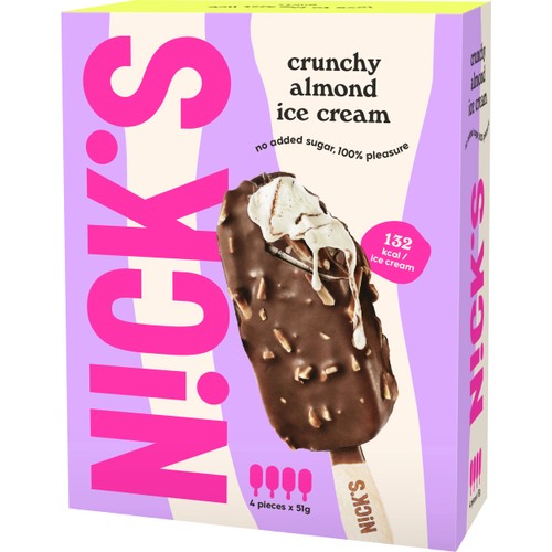 Glasspinne Crunchy almond 4-p Nick´s