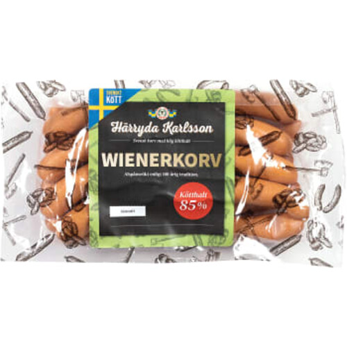 Wienerkorv 85% kötthalt 400g Härryda Karlsson