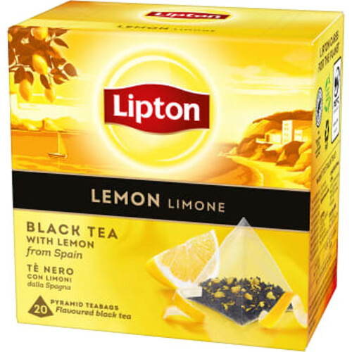 Te Svart Lemon Pyramid 20p Lipton