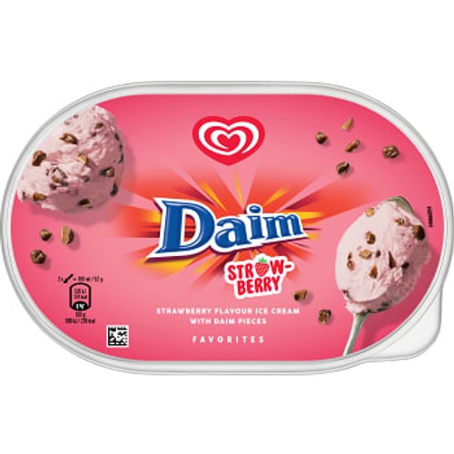 Glass Daim Strawberry 825ml GB Glace