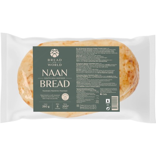 Naanbröd naturell 260g Bread of the World