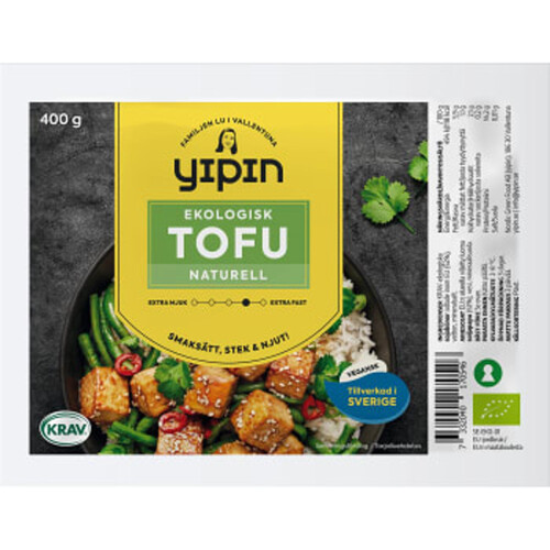 Tofu naturell Ekologisk 400g KRAV YiPin