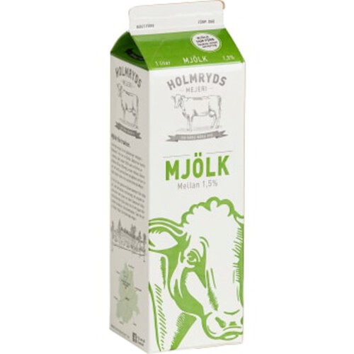 Mellanmjölk 1,5% 1l Holmryds Mejeri